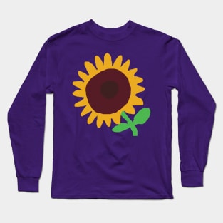 Minimal Artsy Sun Flower Long Sleeve T-Shirt